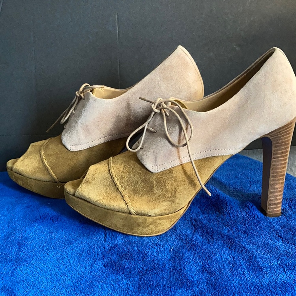 NEW!!!J Crew Open-Toe Oxford style Heels